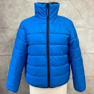 Beautiful Blue Lightweight Puffer Spring Jacket size XS